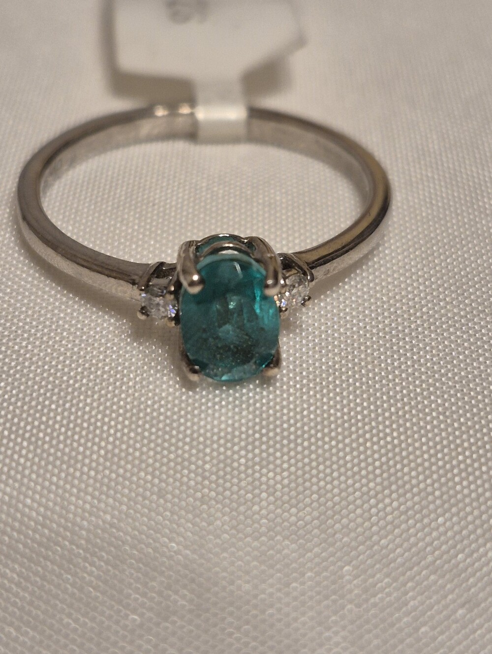 Djoy Sterling Silver Green Quartz CZ Ring